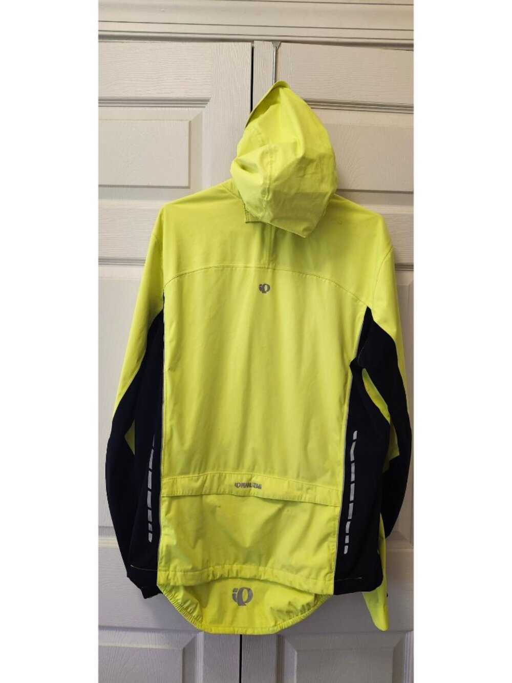 Men Pearl Izumi IQ Select Series Bright Yellow Cycling Jacket Hooded Size XL - Picture 10 of 13